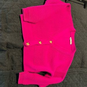 Barbie pink ! Zara cropped cardigan sweater